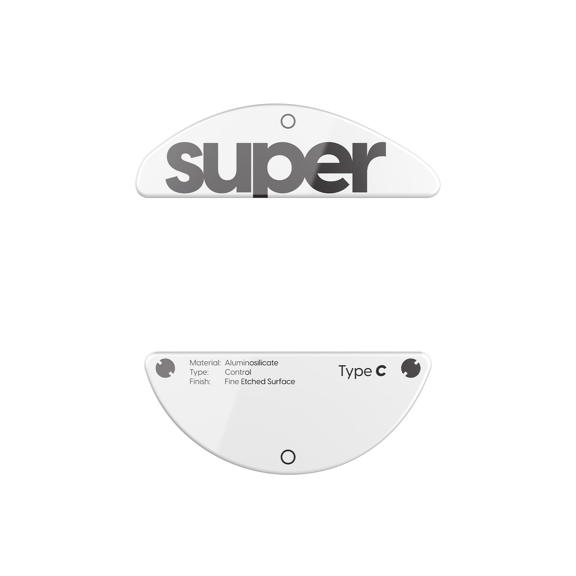 

Pulsar Gaming Gears Підошва для миші для миші серії Pulsar X3 Ніжки миші Скло Круглий край Висока Низька Супер Ліва рука Суперглайд(Тип С) [Загартований матеріал, білий