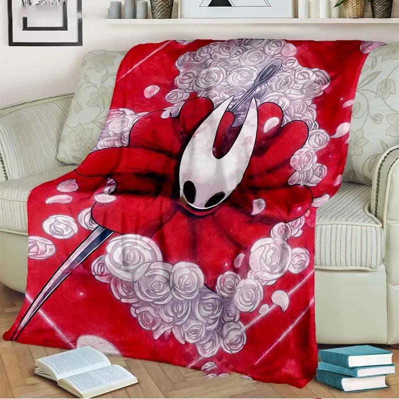 3D Print Hollow Knight Blanket Soft Sofa Cover Throw Game Blanket Fleece Tapestry Lightweight Warm Bed Blanket for Bedroom Couch