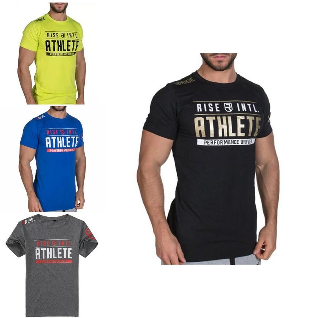 Mens Slim Fit Gym Crossfit Fitness Bodybuilding Muscle Tshirt Durable Breathable