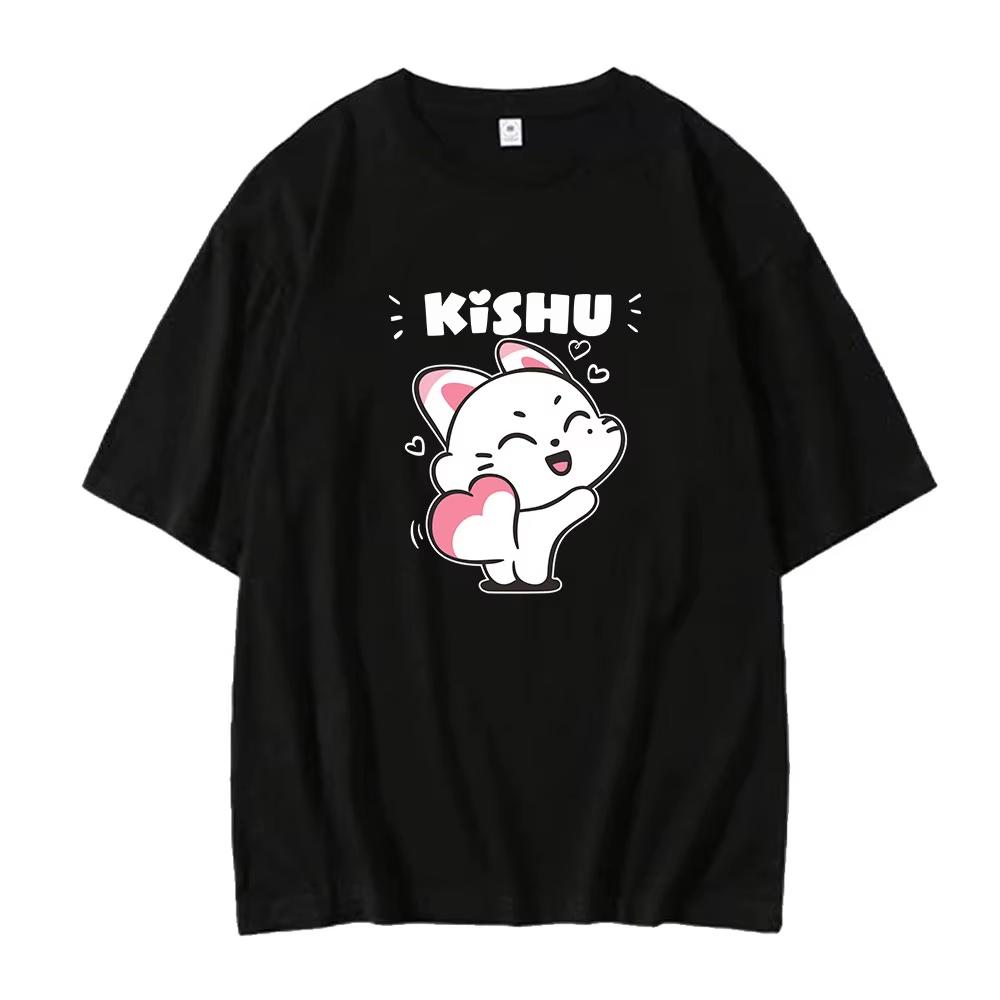 ENHYPEN ENCHIN Cute Graphics Unisex Shirt Kpop Korean Style 2026 Summer New Cotton Men's Women's Streetwear Tshirt Fan Gift