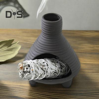Porta incenso Palo Santo in ceramica fatto a mano, porta bastoncini di salvia, ciotola per sbavature, bruciatore di incenso a cono, camino, yoga, meditazione, decorazione zen