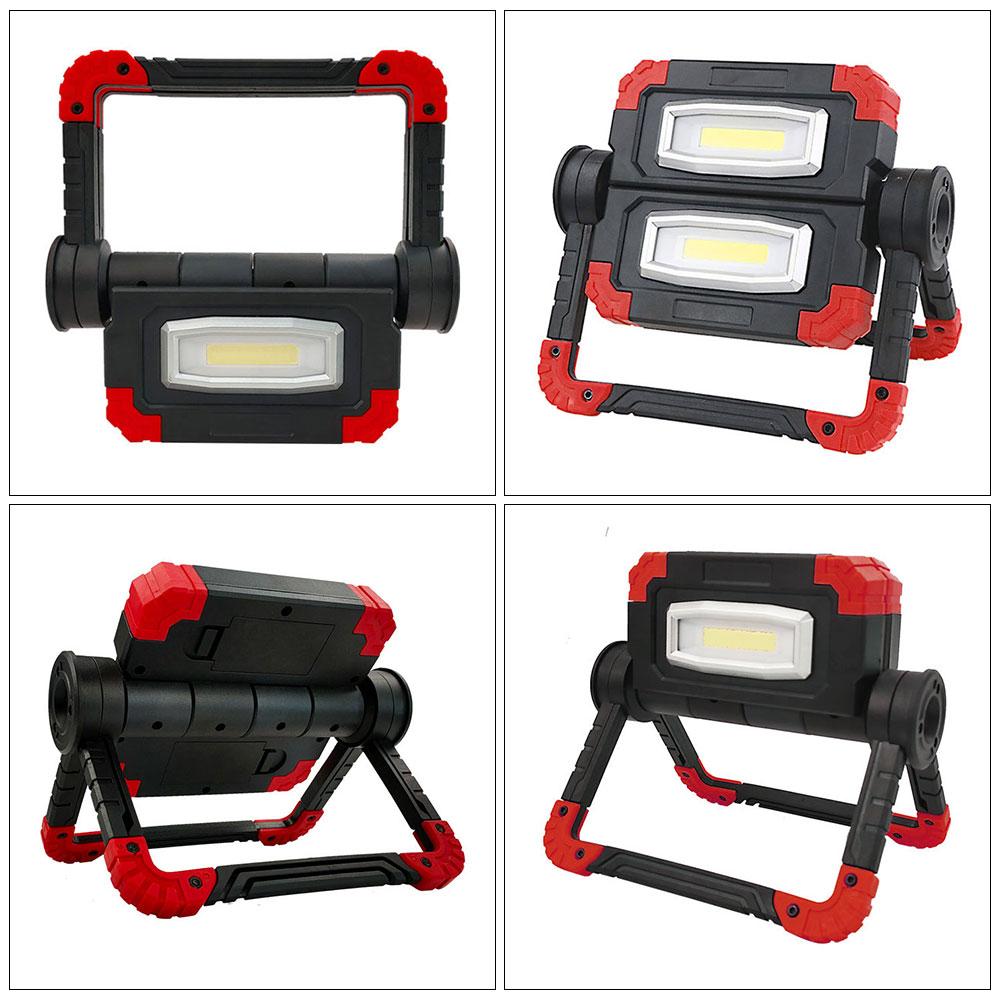 20W 2*COB Led Portable Spotlight Searchlight Folding Rotary Led Waterproof Work Light Use 4*AA Battery For Repairing Camping
