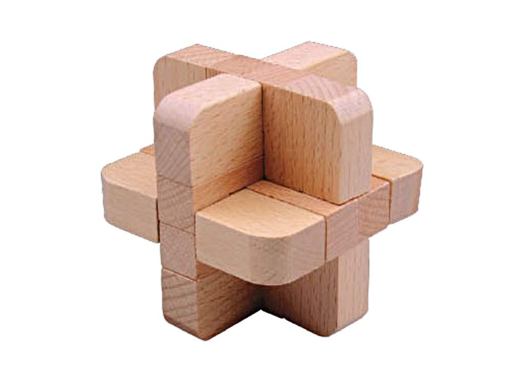 Doyusha Wooden 3D Puzzle, Blue Box of the Genius, Set of 6, 1 of Each