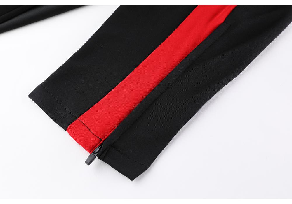 Unisex Half-Zip Long-Sleeve Football Training Set with Pants