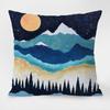 Chinese Style Mountain Pattern Decorative Pillowcase Living Room Bedroom Square Cushion Pillowcase