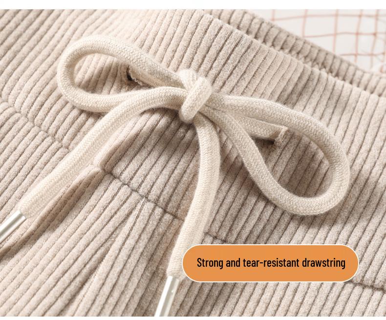 Kalhoty dámské s vysokým pasem a širokými nohavicemi v barvě mléčného čaje - Zeštíhlující a stylové pro podzim/zimu 2025