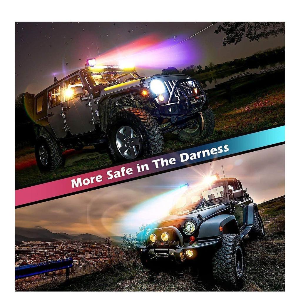 LED Work Light 20 LEDs – Super Bright 24V Off-Road Flood Light with Flush Mount Brackets| Universal Fit for Trucks, Tractor – Green Light