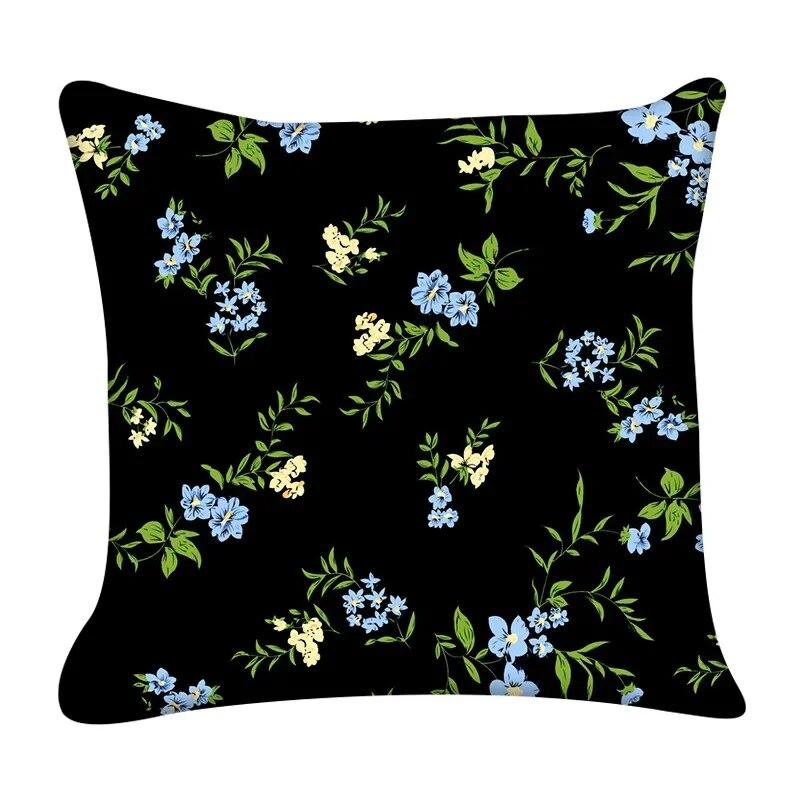 45X45CM Modern Watercolor Floral Print Pillowcase Living Room Sofa Office Seat Car Cushion Cover Home Decor  Wholesale