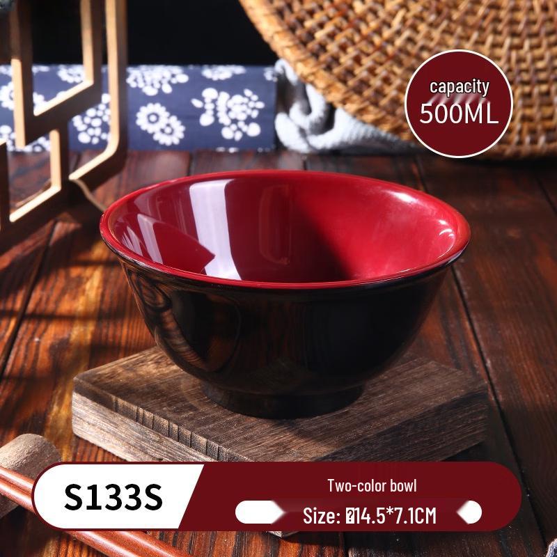 Commercial Melamine Two-Tone Dining Bowl Set