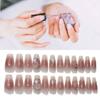 Glamorous 643 Aurora Diamond Flower Handmade Blush Finger Nail Sticker Manicure Wholesale