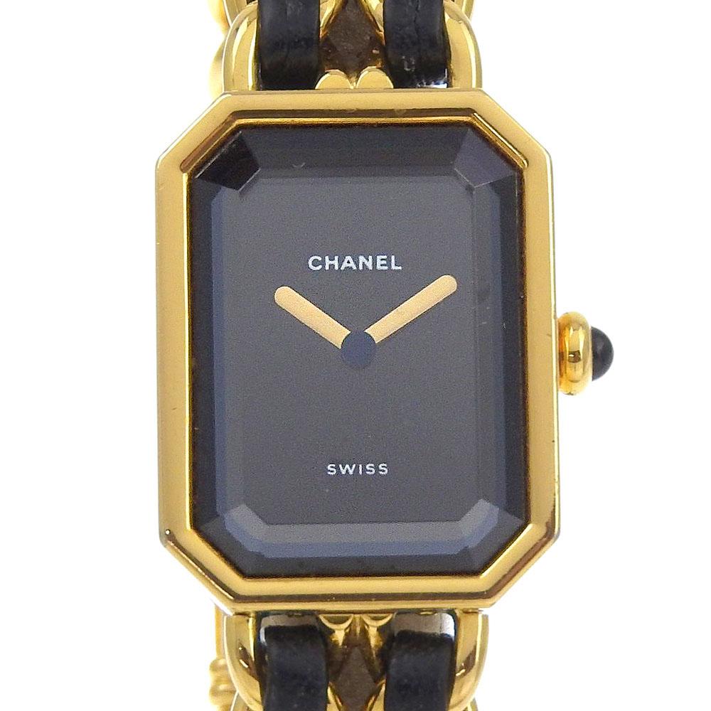 

CHANEL Premiere L Watches H0001 blackDial Plated Gold/leather Quartz Analog display Women Used