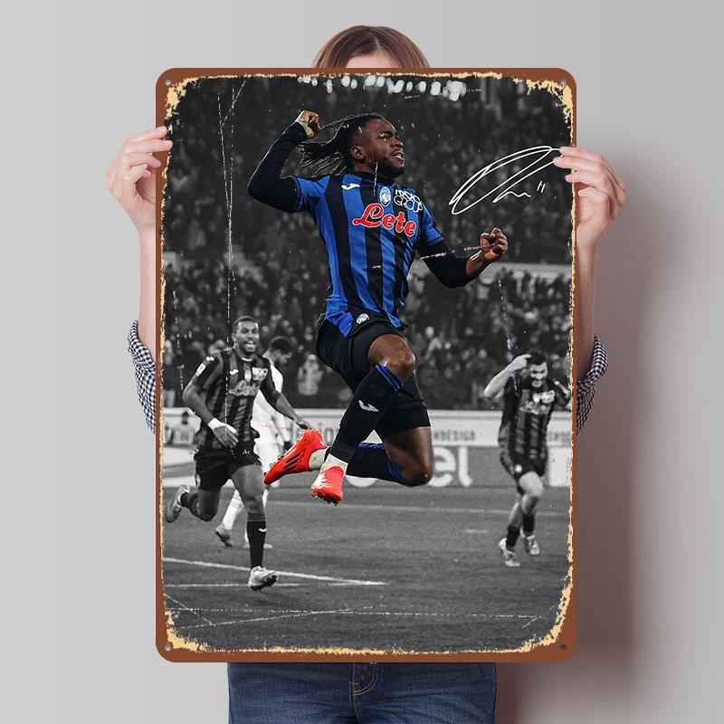 

Ademola Lookman Metal Poster Customized Wall Art Retro Vintage Tinplate Signs for Man Cave Decoration At Home Decor Items Room 7.9x11.8In(20x30cm)