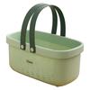 Bath Storage Basket with Handle Load Bearing Ventilation Holes Stable Bottom Easy Access Hollow Out Shampoo Toiletry Bath Basket Home Supply