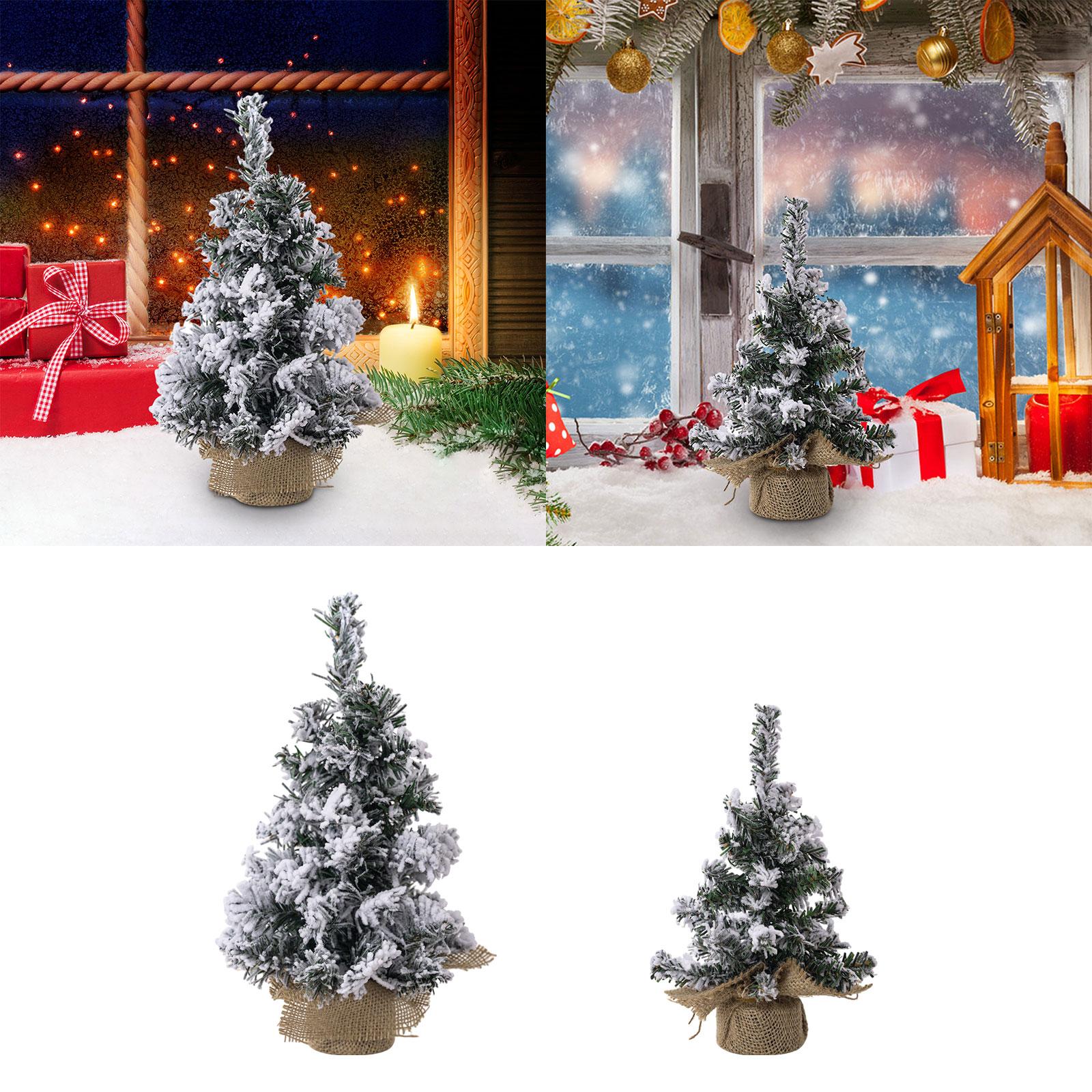

Snow Christmas Tree Desktop Christmas Tree Collection Mini Christmas Tree for Home Office Living Room Shelf Halloween 20 cm