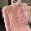 Loose Thin Hollow Sweater Spring New Solid Color Long-sleeved Round Neck Loose Versatile Top