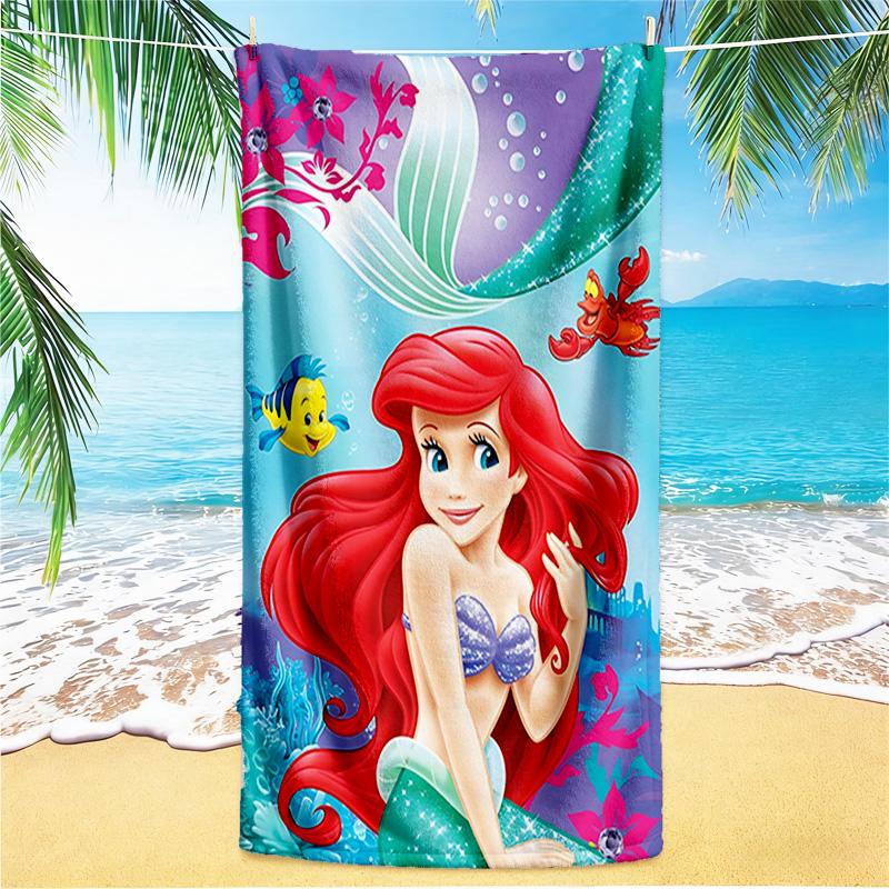 1pc Underwater Mermaid Adventure beach towel,quick drying absorbent beach towel,outdoor sports swimming beach towel,Soft and comfortable Y72857