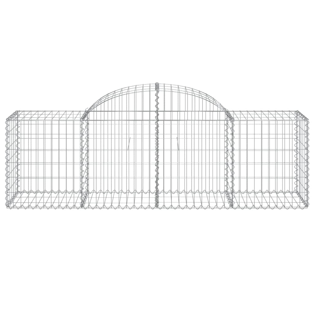 Vidaxl Gabion Baskets, 25 Pcs, 200X50X60/80 Cm, Galvanized Iron