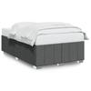 Bed Frame without Mattress Dark Grey 120x200 cm Fabric
