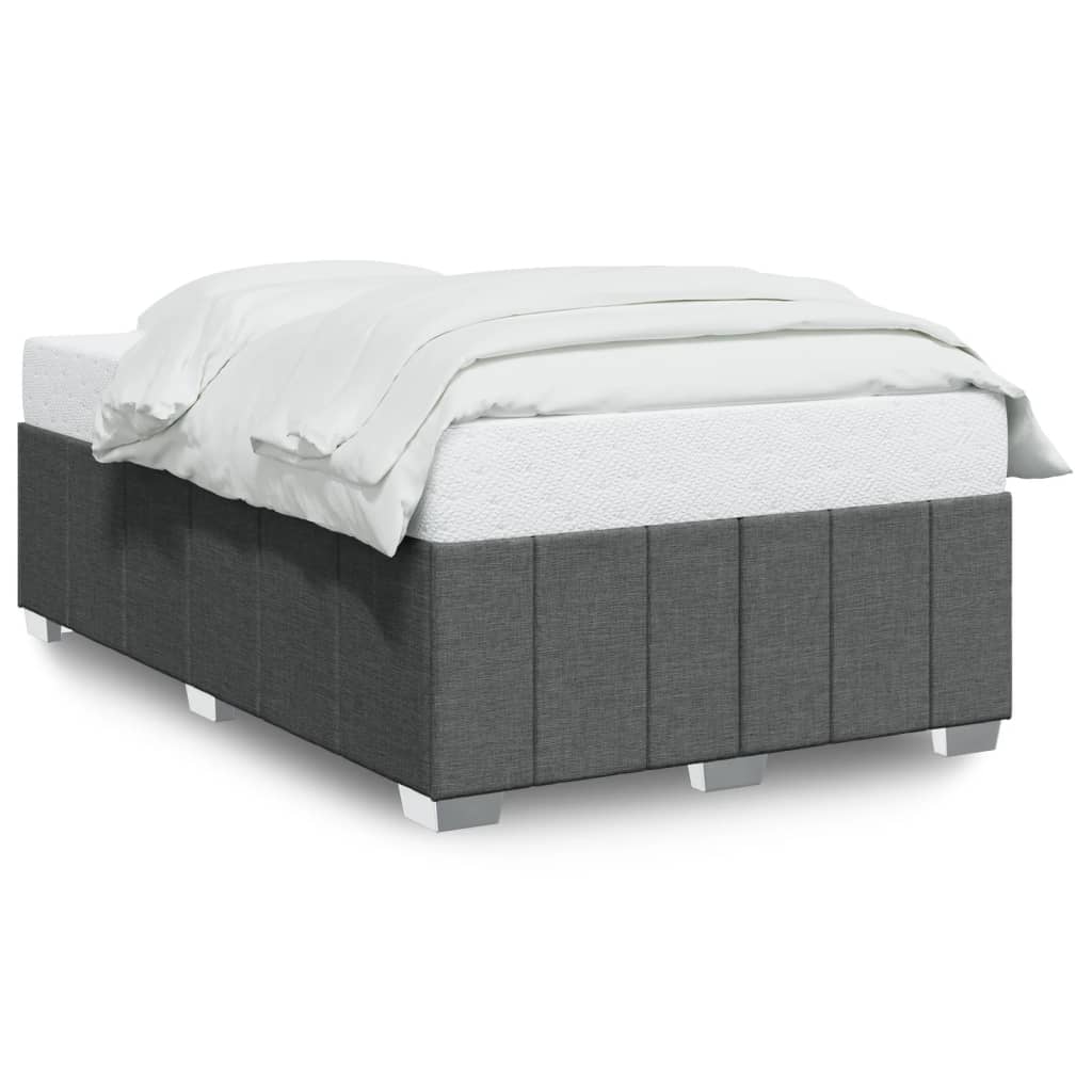 Bed Frame without Mattress Dark Grey 120x200 cm Fabric