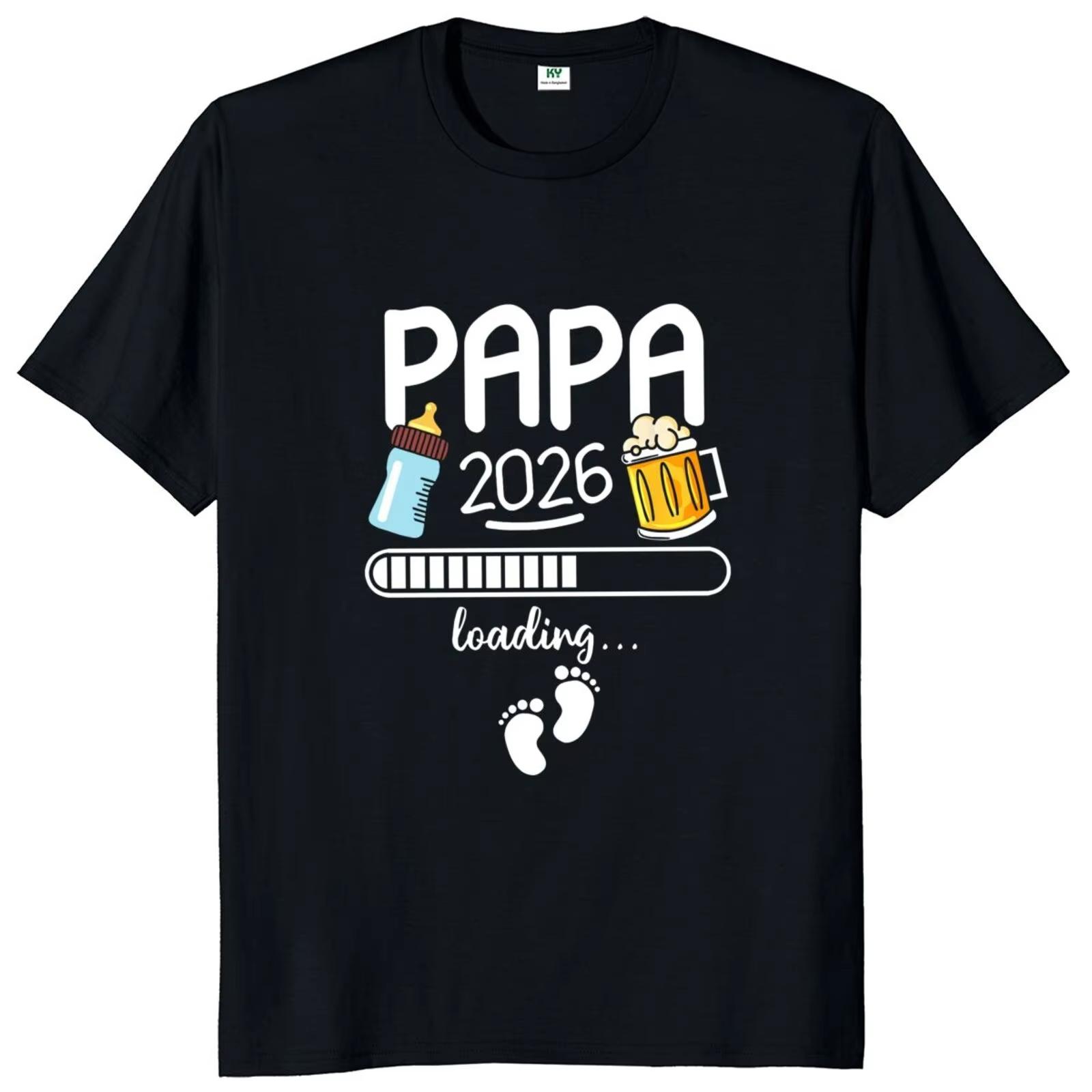 

Papa 2026 Funny Future Dad Beer Lovers Printed T-shirts Graphic T-shirts High Quality Men s Short Sleeve T-shirts Men s Tops L