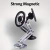 1pc 360° Rotatable Magnetic Car Mount, Aluminum Alloy Adjustable Folding Arm Stand, Waterproof Anti-Shake Easy Installation Dashboard Phone