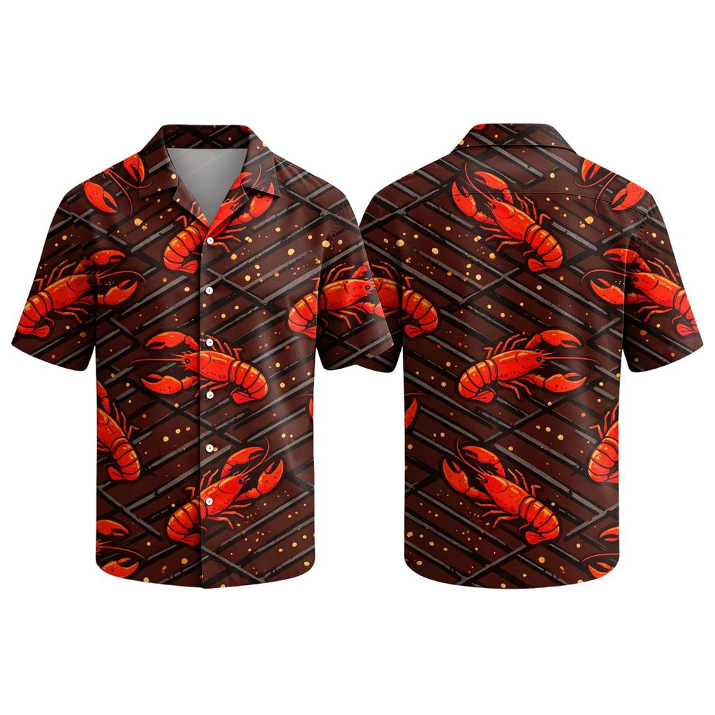 Men's Cuban Collar Shirt Hawaiian Summer Casual