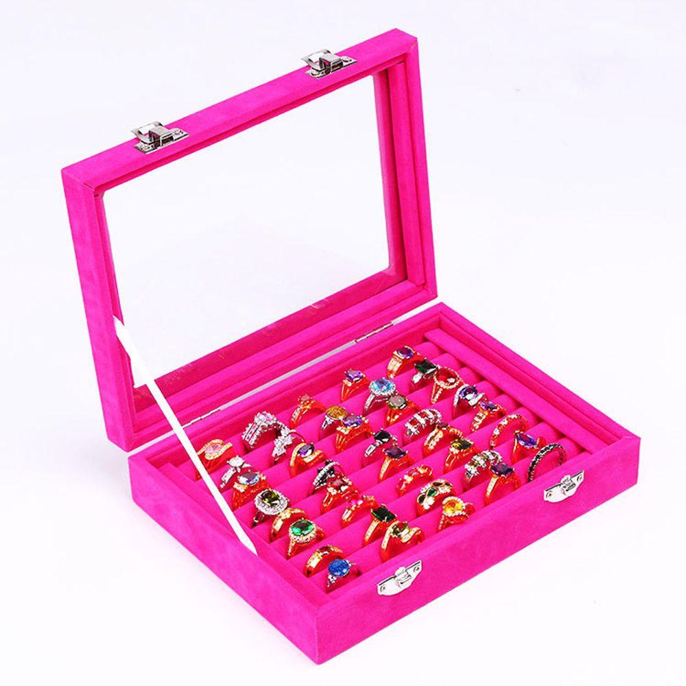 Velvet Finger Rings Rings Displays Case Korean Gift Box Jewelry Show Box Jewelry Packaging Storage