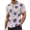 2026 Summer New Style Men's Short-Sleeved Shirt with 3D Flower Pattern Print Street Casual Fashion Comfortable and Soft