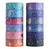 12 Stück Sternennacht Washi Tape Set Galaxie Sternbild Mond Stern Klebeband Masking Tapes Heimaufkleber Dekoration