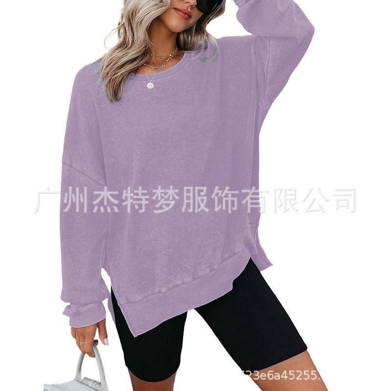 BITCED Women's Fashion Casual O-Neck Long Sleeve Blouses & Shirts