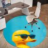 1PC Duck Sunglasses Office Round Area Rug, Under Office Chairs Bedroom Living Room Home Decor,Carpet for Office, -1110257