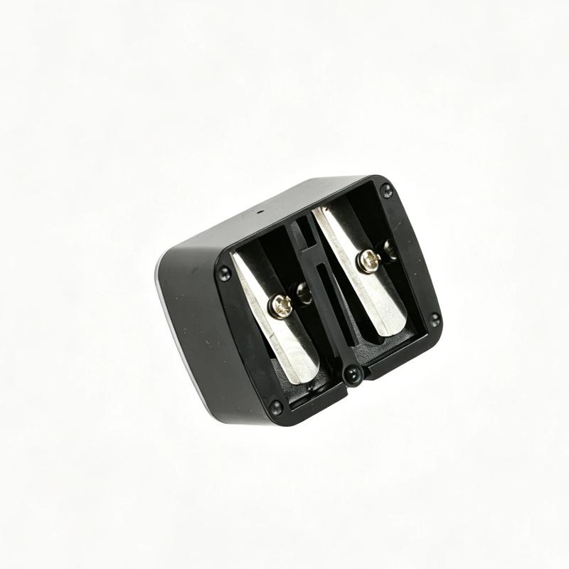 Dual-Hole Pencil Sharpener with Lid for Fine and Thick Makeup or Eyebrow Pencils