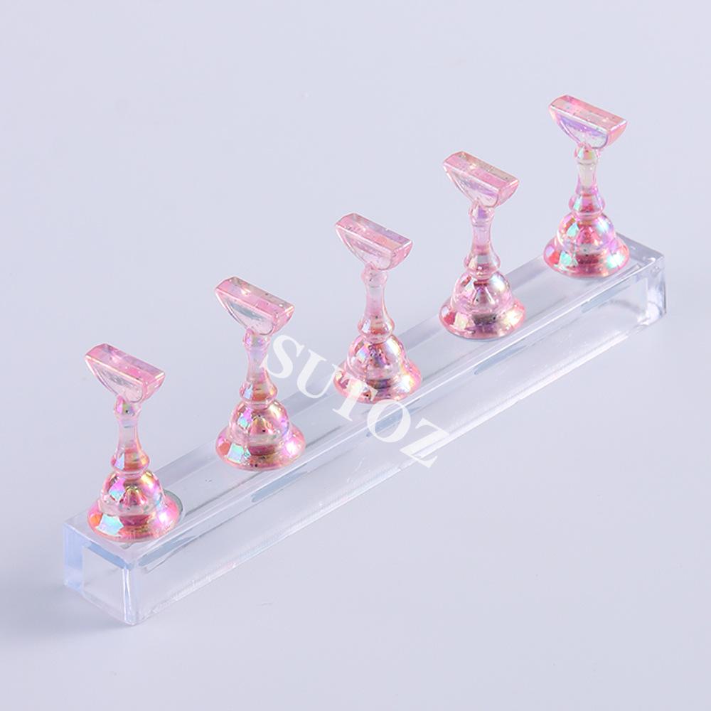 Nail Art Practice Tray with Strong Magnet and Wearable Crystal Pieces