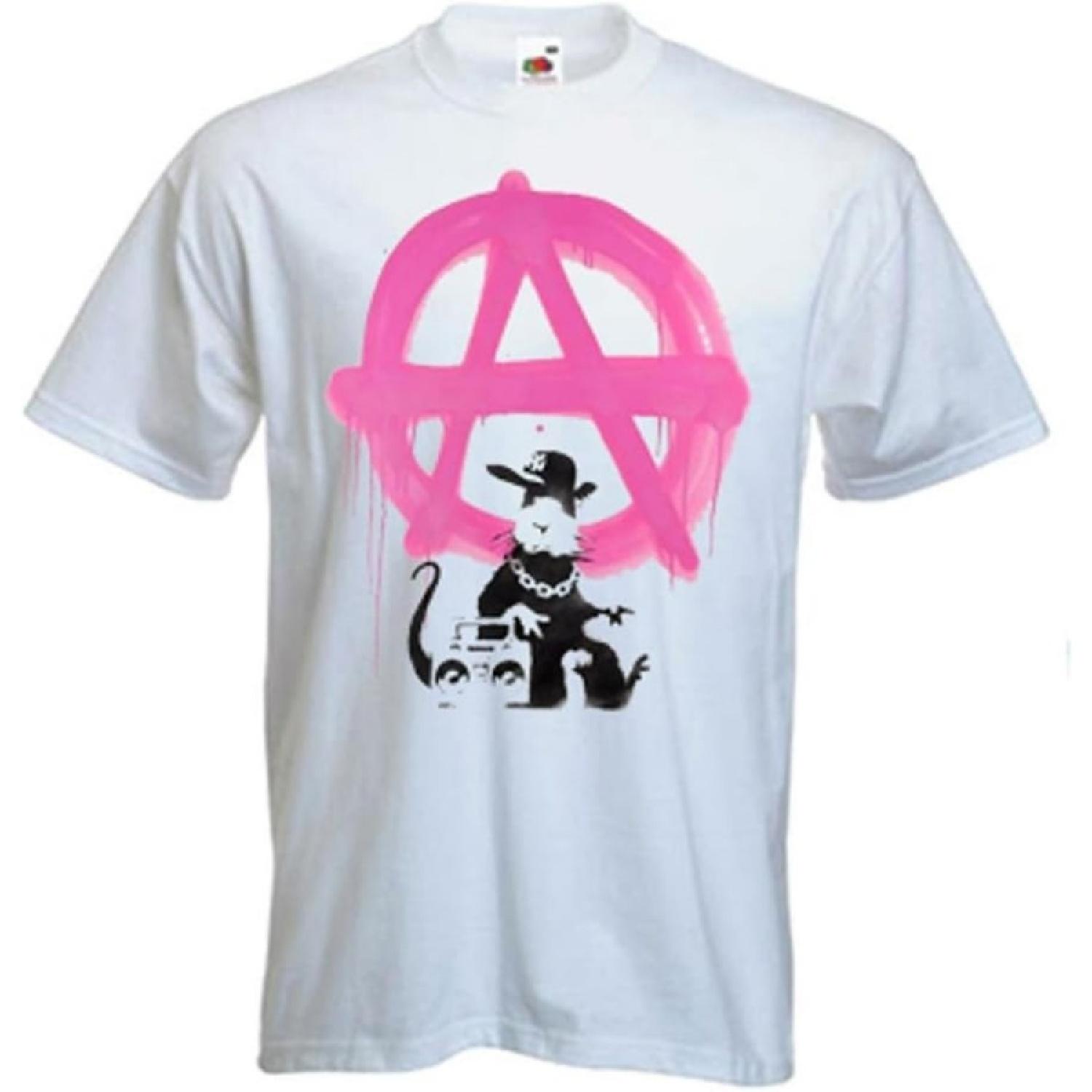 Tribal T-Shirts Men s Banksy Anarchy Rat T-Shirt S