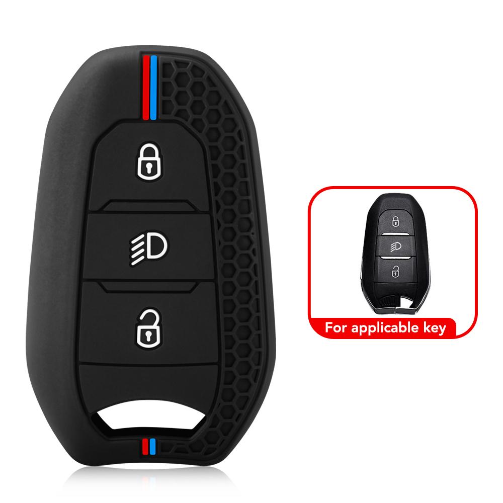 Shell Cover Holder Car Key Fob Case For Peugeot 208 Ds3 5008 Ds5 Ds6 For Citroen C4 C5 X7 Silicone Rubber Smart Remote Key Cover