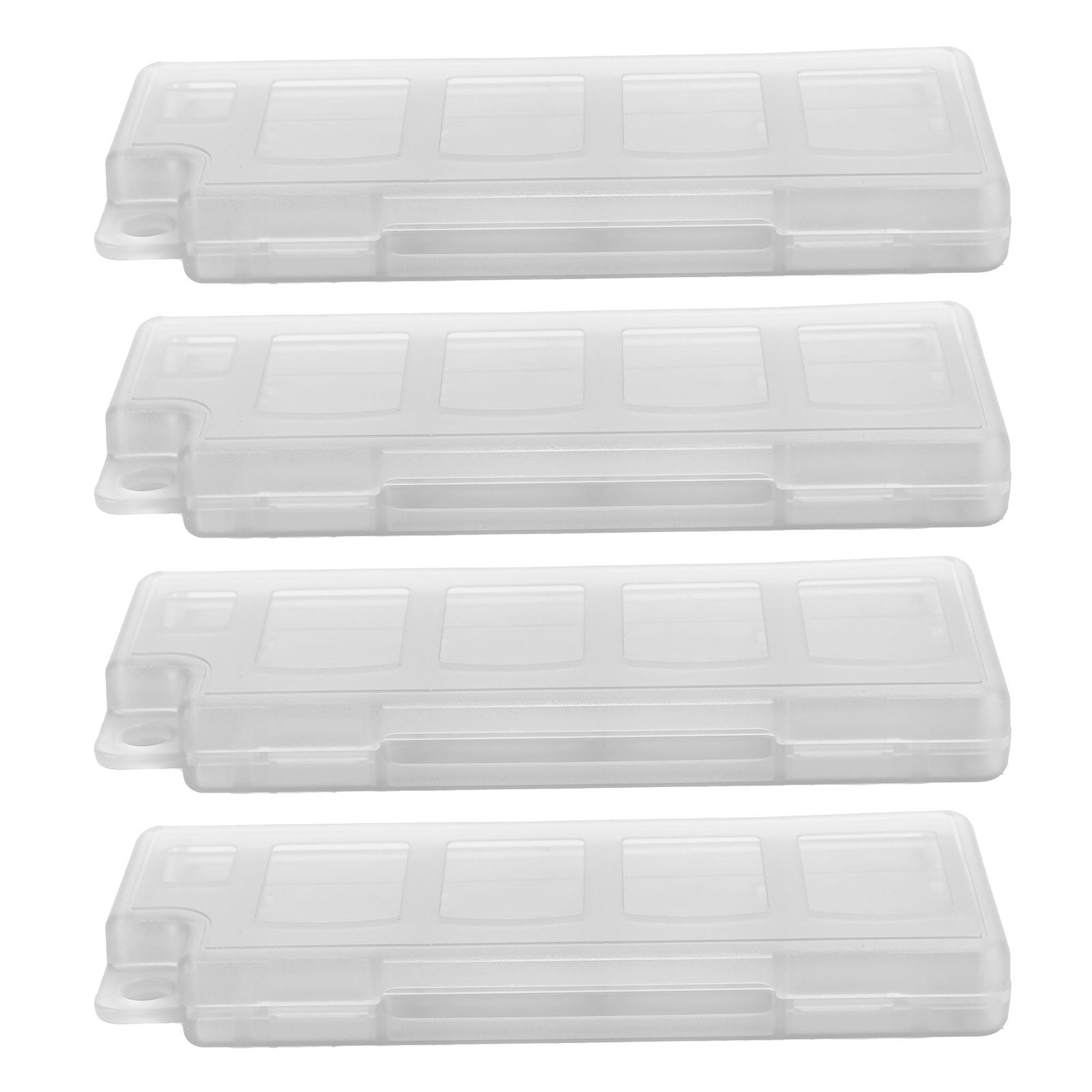 

4Pcs Game Card Case Storage Box with 8 in 1 Card Slot 2Pcs Slot for Nintendo Switch(White ) белый