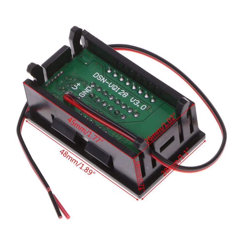 12V 24V 36V 48V 60V Car Battery Charge Level Indicator Lithium Battery Capacity Meter Tester Display LED Tester Voltmeter