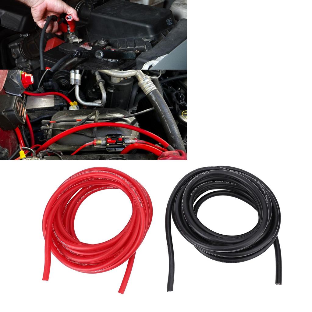 8 Gauge Draht 20 Fuß 8AWG Kabel mit Schrumpfschlauch für Fahrzeug Wohnmobil, Boot