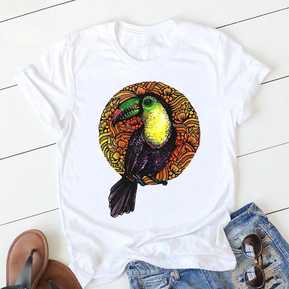 Buntes Löwe/Giraffe/Zebra/Katze/Vogel/Kuh Blumen 3D-Druck T-Shirt Damen Sommer Mode Oberteile T-Shirt