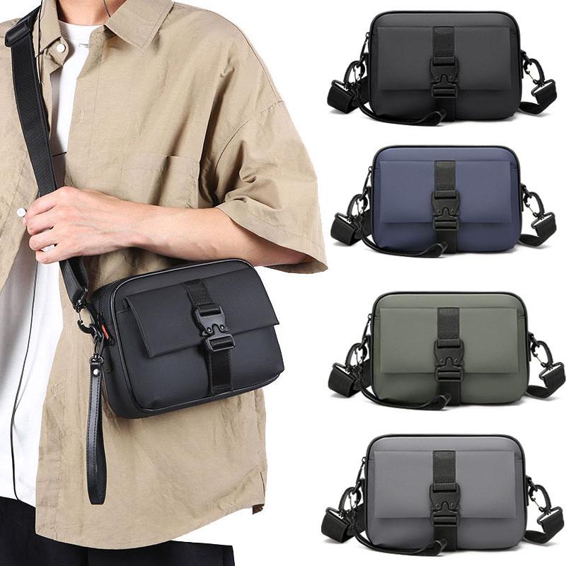 Casual Men Small Shoulder Bag High Quality Soft PU Men's Mini Handbag Day Clutch Bag Phone Bag