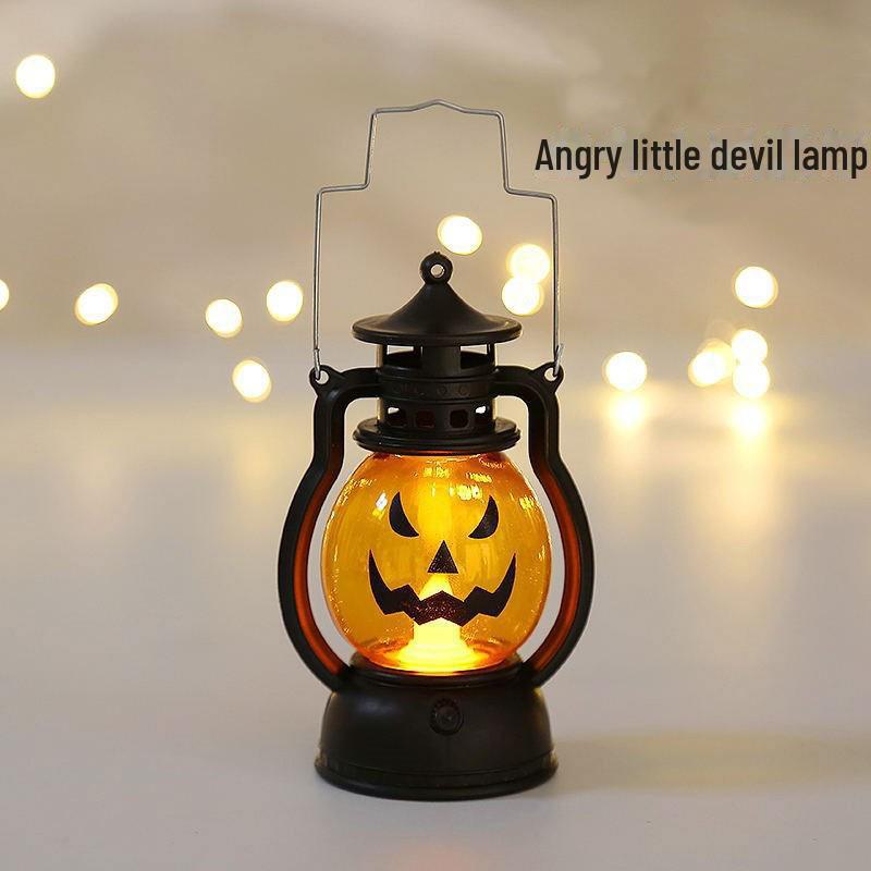 Halloween Portable LED Pumpkin Lantern Candle Lamp for Party Decoration