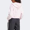 Adidas Sport Performance Essentials Hooded Striped Half-Zip Long Sleeve Sweatshirt Women Sweatshirt Pink JN1943