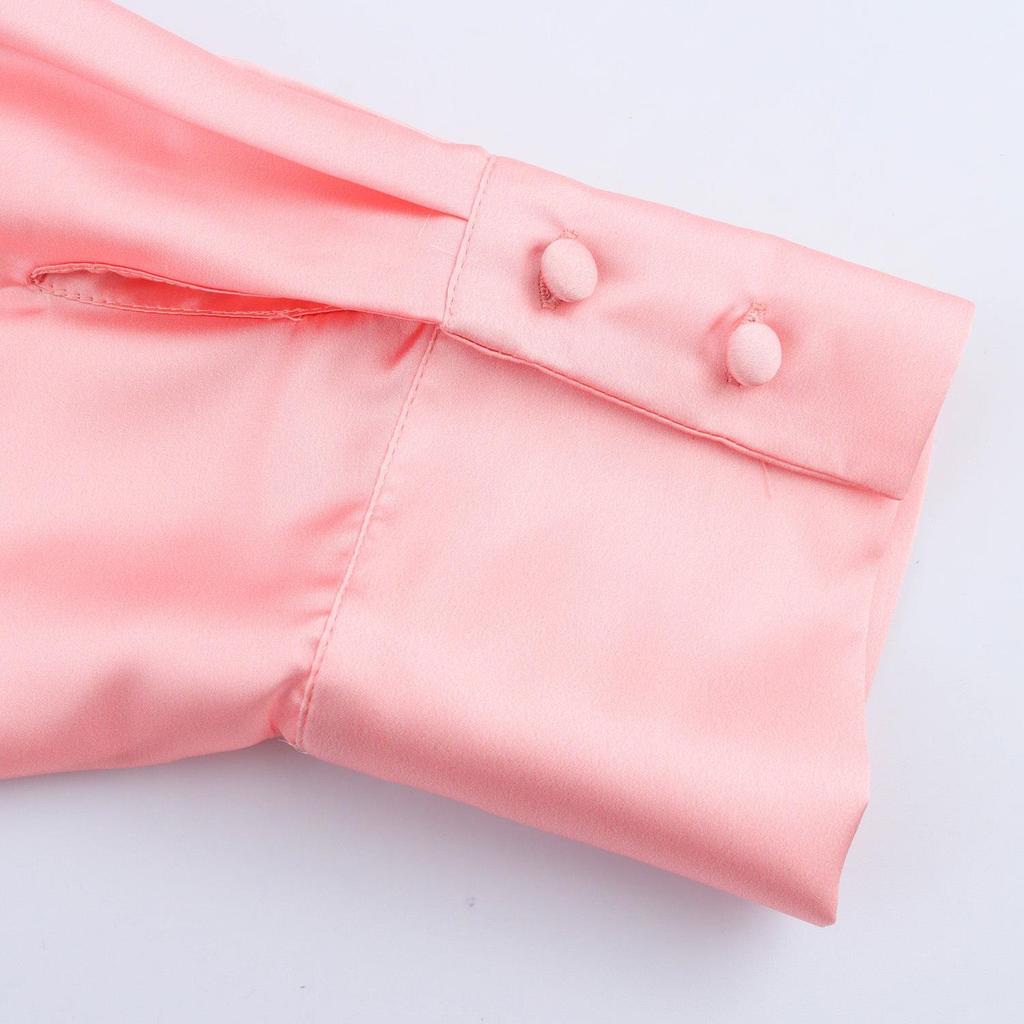 TAOP&ZA Women's Floral Print Satin Shirt - Spring/Summer Style