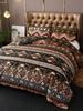 3Pcs Classic Geometric Pattern Duvet Cover Set With 2 Pillowcase Without Filler, Modern Polyester Soft Bedding Sets Single Size