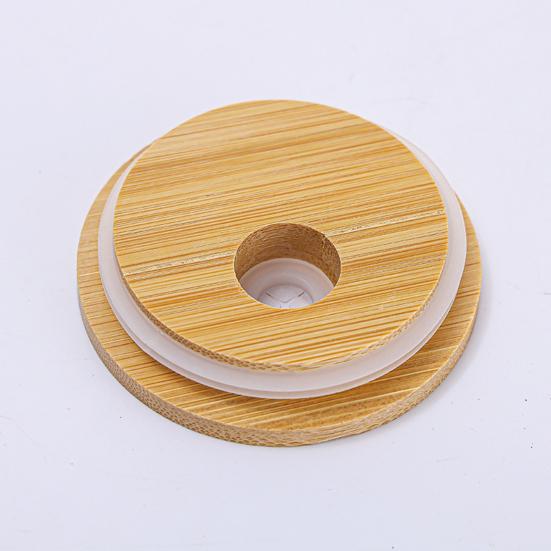 Trendy Mason Jar Tumbler Glass Straw Cup with Wood Lid for Cold Drinks 500ml Borosilicate Cup for Soda & Bubble Tea