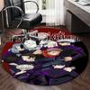 1pc Anime Jujutsu Kaisen Round Carpet Office Chair Mat, AntiSlip Rug for Anime Lovers, Perfect Gift for Anime Fans, Suitable for Home Decor