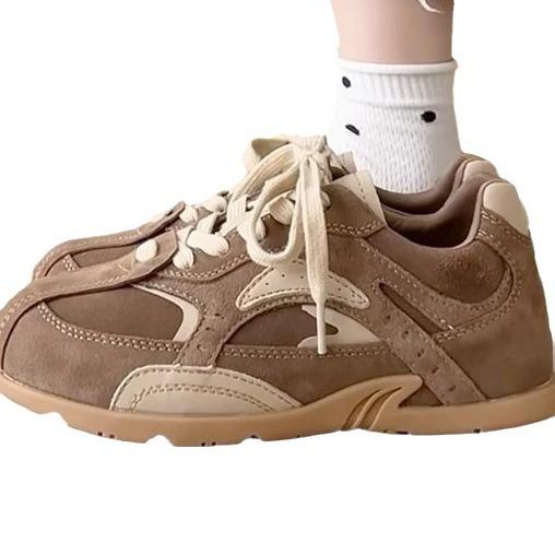 [Weird Aestheticism] Thick-soled inner height-increasing leather women's 2025 summer and autumn new Forrest Gump sports and leisure moral training bo