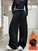 Girls' Stylish Fleece-Lined Cargo Pants - Autumn/Winter 2025, Thickened Straight-Leg for Jazz Dance & Everyday Wear