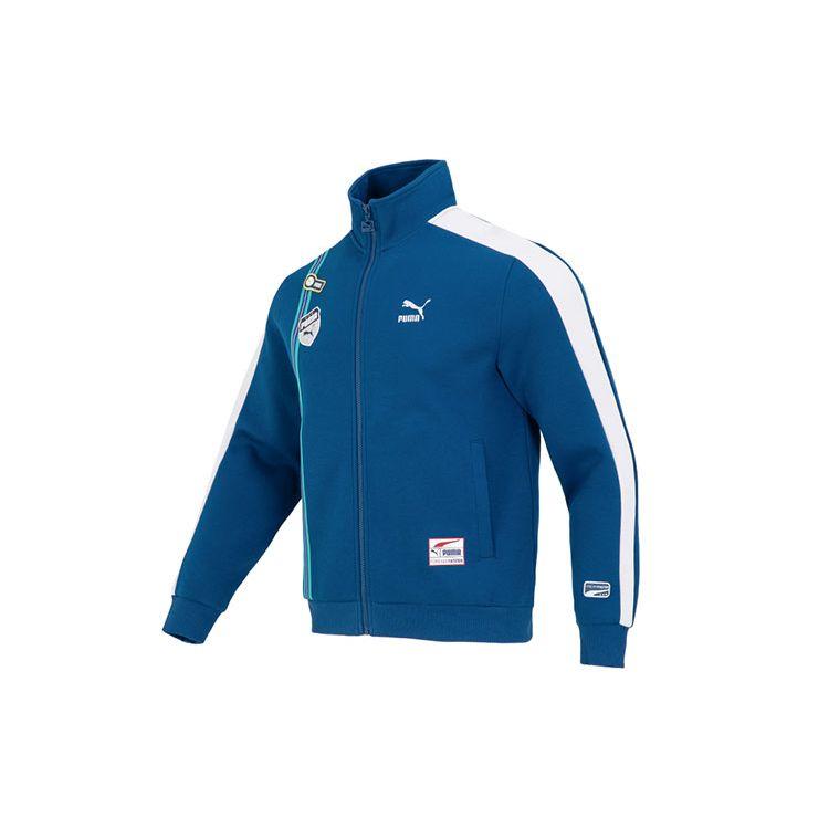 

PUMA Team Badge Colorblock Повседневная куртка с воротником-стойкой Мужская куртка Темно-синяя 677375-45 XL