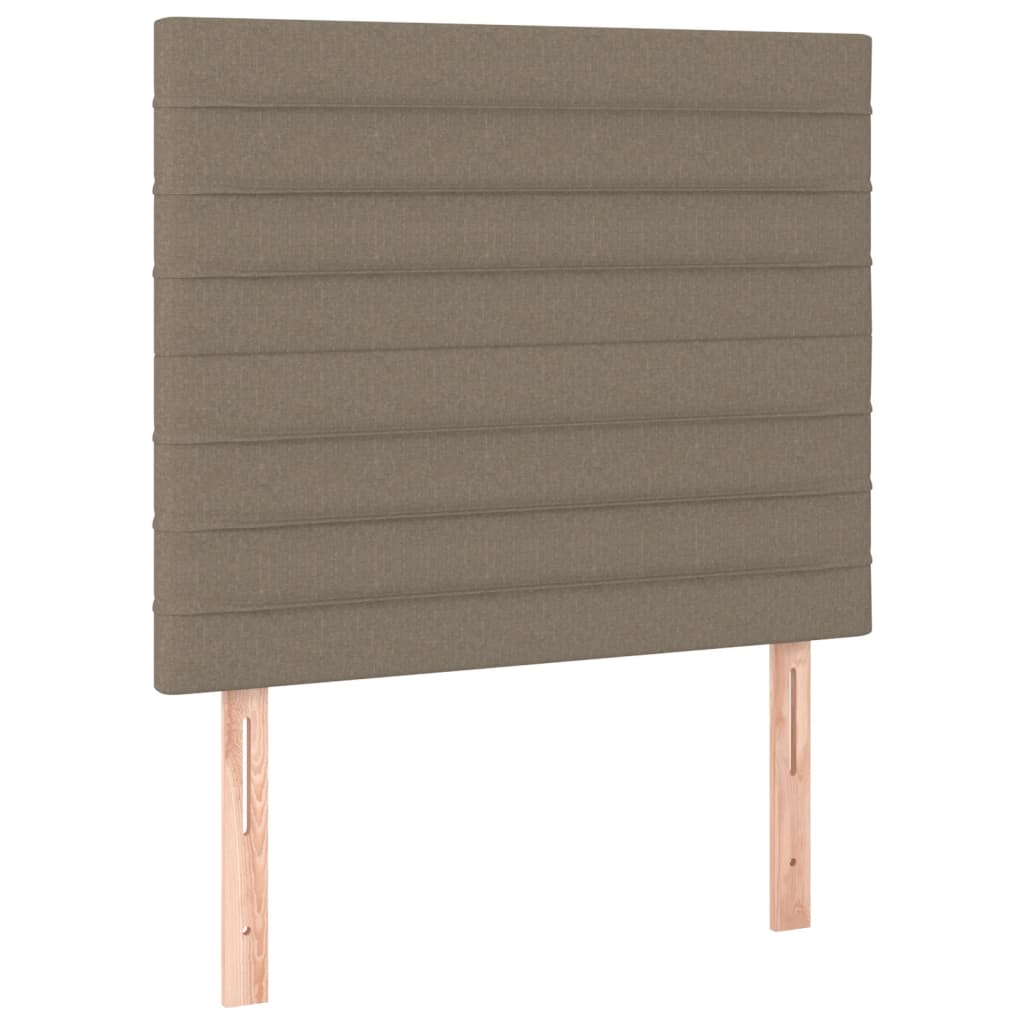 Vidaxl Łóżko Kontynentalne Z Materacem, Taupe, 90X200 Cm, Tkanina